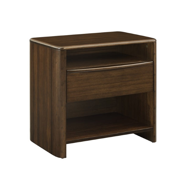 Greenington Catalina Solid Bamboo Nightstand with Drawer and Open Shelves for Modern Bedrooms GCL003BL