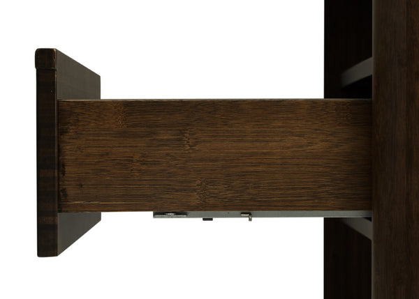 Greenington Catalina Solid Bamboo Nightstand with Drawer and Open Shelves for Modern Bedrooms GCL003BL
