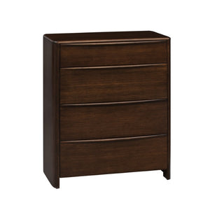 Greenington Catalina Solid Bamboo Four Drawer Chest Modern Bedroom Storage in Black Walnut GCL004BL