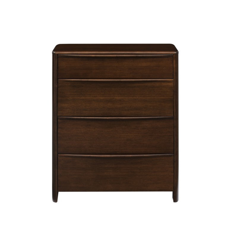 Greenington Catalina Solid Bamboo Four Drawer Chest Modern Bedroom Storage in Black Walnut GCL004BL