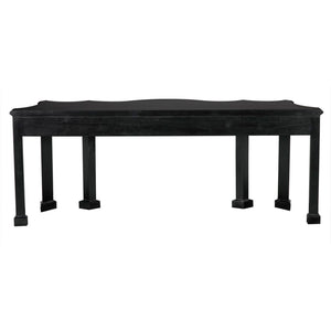 Noir Estate Console - Hand-Rubbed Black Mahogany Elegance for Entryways, Living Rooms & Hallways GCON128HB