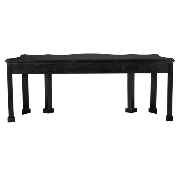 Noir Estate Console - Hand-Rubbed Black Mahogany Elegance for Entryways, Living Rooms & Hallways GCON128HB