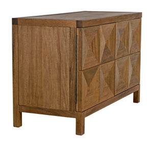 Noir Quadrant Handcrafted Sideboard with Sculpted Doors - Modern Design for Stylish Home Storage Solutions Dark Walnut GCON231DW-2