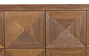 Noir Quadrant Handcrafted Sideboard with Sculpted Doors - Modern Design for Stylish Home Storage Solutions Dark Walnut GCON231DW-2