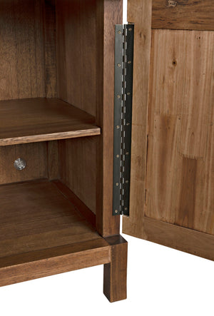 Noir Quadrant Handcrafted Sideboard with Sculpted Doors - Modern Design for Stylish Home Storage Solutions Dark Walnut GCON231DW-2