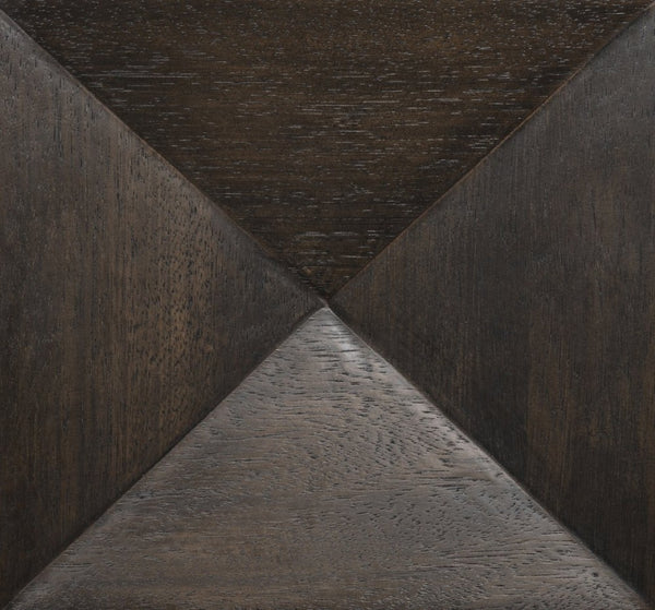 Noir Quadrant Handcrafted Sideboard with Sculpted Doors - Modern Design for Stylish Home Storage Solutions Ebony Walnut GCON231EB-2