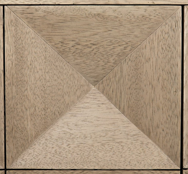 Noir Quadrant Handcrafted Sideboard with Sculpted Doors - Modern Design for Stylish Home Storage Solutions Washed Walnut GCON231WAW-2