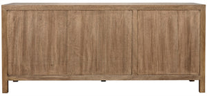 Noir Quadrant 3 Door Sideboard – Elegant Storage Solution with Sculptural Design for Modern Interiors Washed Walnut GCON231WAW-3
