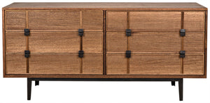 Noir Bourgeois Sideboard: Elegant Walnut & Iron Storage Solution with Timeless Design for Any Space GCON238MT