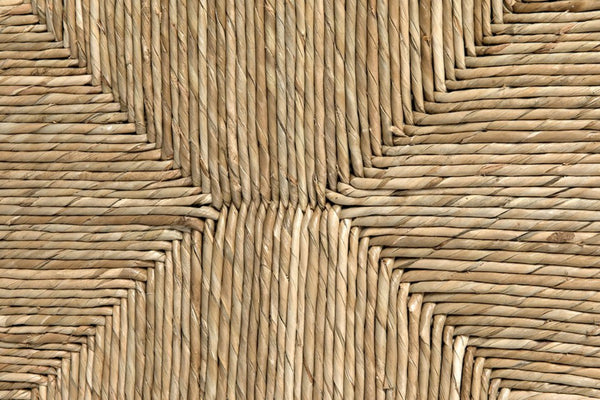 Noir Brook 4 Door Sideboard - Elegant Solid Mahogany with Sea Grass Accents for Stylish Storage Solutions Pale GCON239-2P