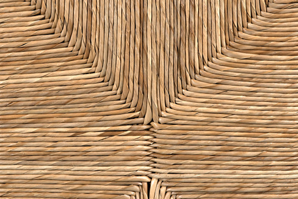 Noir Brook 4 Door Sideboard - Elegant Solid Mahogany with Sea Grass Accents for Stylish Storage Solutions Clear Coat Semi-Gloss GCON239-2T