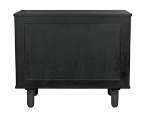 Noir Brook 2 Door Sideboard - Elegant Mahogany Storage with Coastal Sea Grass Panels for Any Space Pale GCON239P