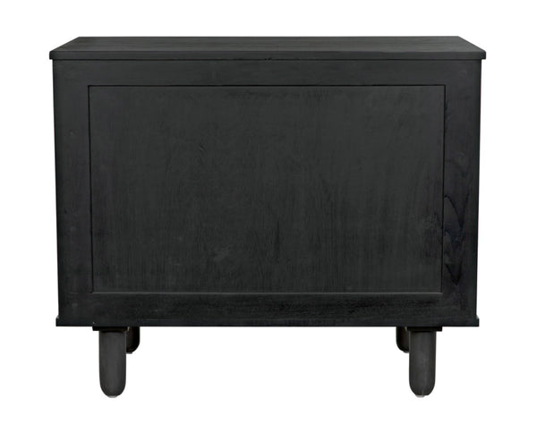 Noir Brook 2 Door Sideboard - Elegant Mahogany Storage with Coastal Sea Grass Panels for Any Space Pale GCON239P