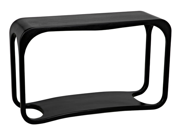 Noir Milena Console Table – Handcrafted Mahogany with Elegant Black Finish for Modern Spaces & Entryways GCON240HB