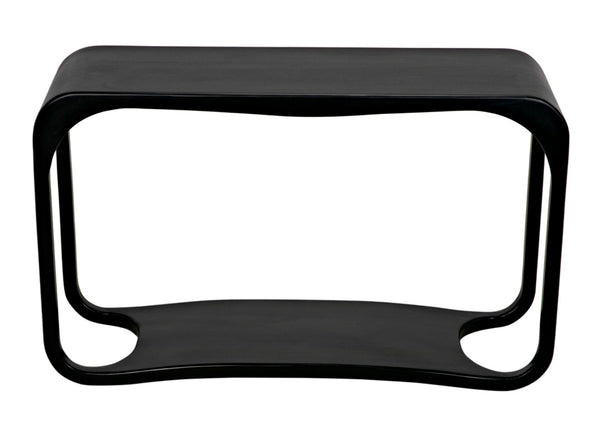 Noir Milena Console Table – Handcrafted Mahogany with Elegant Black Finish for Modern Spaces & Entryways GCON240HB
