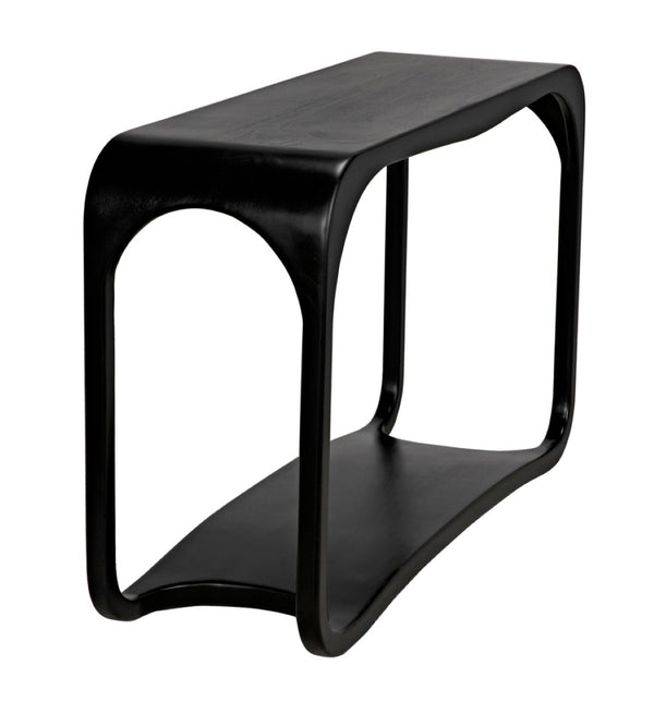 Noir Milena Console Table – Handcrafted Mahogany with Elegant Black Finish for Modern Spaces & Entryways GCON240HB