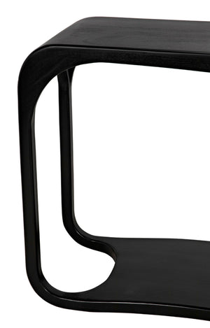 Noir Milena Console Table – Handcrafted Mahogany with Elegant Black Finish for Modern Spaces & Entryways GCON240HB