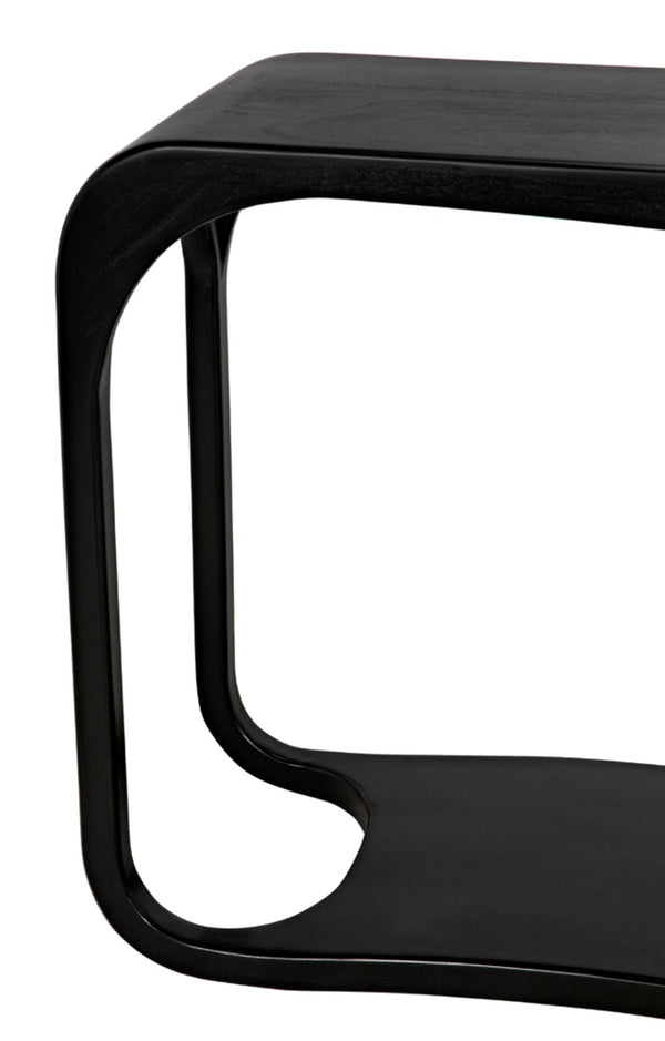 Noir Milena Console Table – Handcrafted Mahogany with Elegant Black Finish for Modern Spaces & Entryways GCON240HB