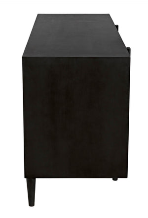 Noir Morten 9 Drawer Dresser - Hand-Carved Mahogany with Timeless Style and Ample Storage for Your Bedroom Pale GCON241P