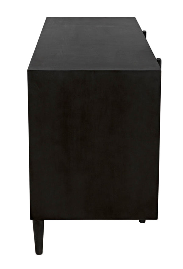 Noir Morten 9 Drawer Dresser - Hand-Carved Mahogany with Timeless Style and Ample Storage for Your Bedroom Pale GCON241P