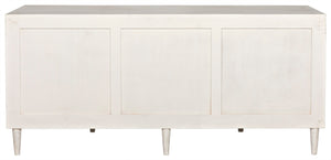 Noir Morten 9 Drawer Dresser - Hand-Carved Mahogany with Timeless Style and Ample Storage for Your Bedroom White Wash GCON241WH