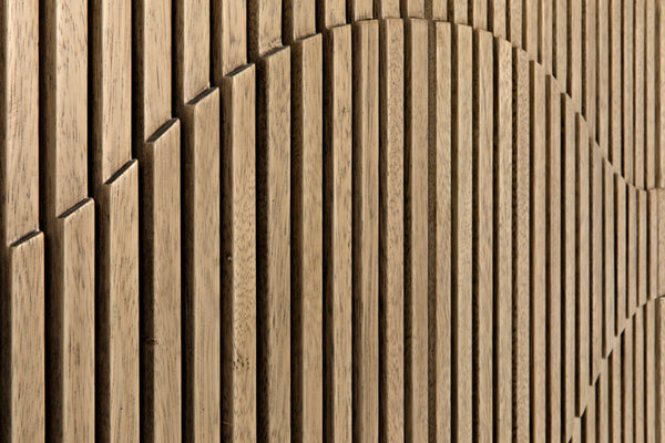 Noir Illusion Sideboard - Sculptural Walnut Storage with Iron Base, Modern Design for Stylish Interiors Bleached Walnut w/ Matte Black Frame GCON244BW