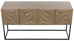Noir Zurich Console - Striking Modern Design in Rich Ebony for Grand Spaces and Stylish Entryways Bleached Walnut GCON262BW