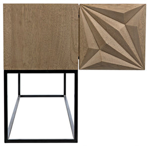 Noir Zurich Console - Striking Modern Design in Rich Ebony for Grand Spaces and Stylish Entryways Bleached Walnut GCON262BW