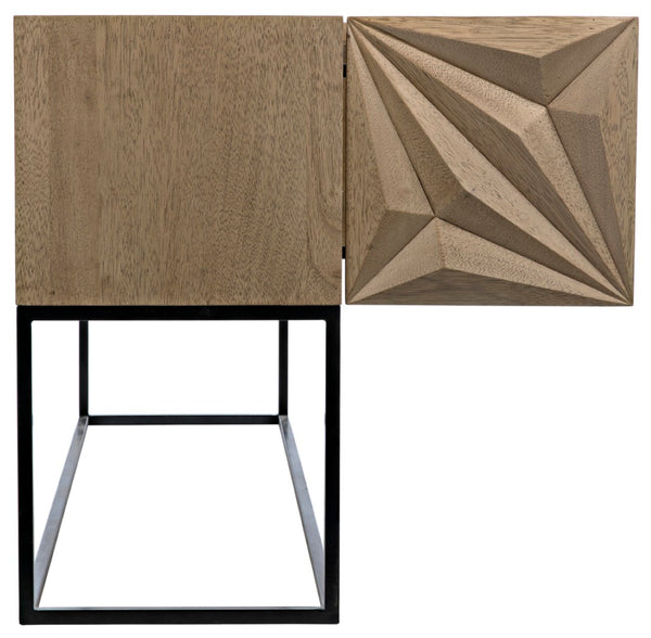 Noir Zurich Console - Striking Modern Design in Rich Ebony for Grand Spaces and Stylish Entryways Bleached Walnut GCON262BW