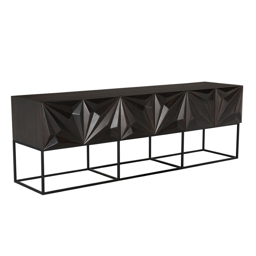 Noir Zurich Console - Striking Modern Design in Rich Ebony for Grand Spaces and Stylish Entryways Ebony Walnut | XL GCON262EB-XL