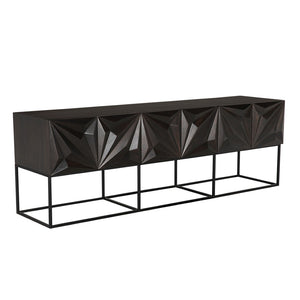 Noir Zurich Console - Striking Modern Design in Rich Ebony for Grand Spaces and Stylish Entryways Ebony Walnut | XL GCON262EB-XL