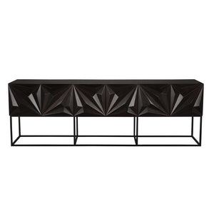 Noir Zurich Console - Striking Modern Design in Rich Ebony for Grand Spaces and Stylish Entryways Ebony Walnut | XL GCON262EB-XL