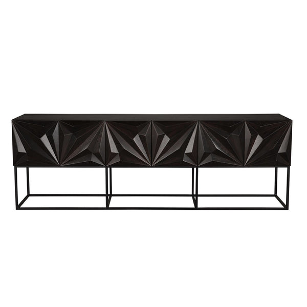 Noir Zurich Console - Striking Modern Design in Rich Ebony for Grand Spaces and Stylish Entryways Ebony Walnut | XL GCON262EB-XL