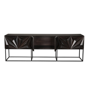 Noir Zurich Console - Striking Modern Design in Rich Ebony for Grand Spaces and Stylish Entryways Ebony Walnut | XL GCON262EB-XL