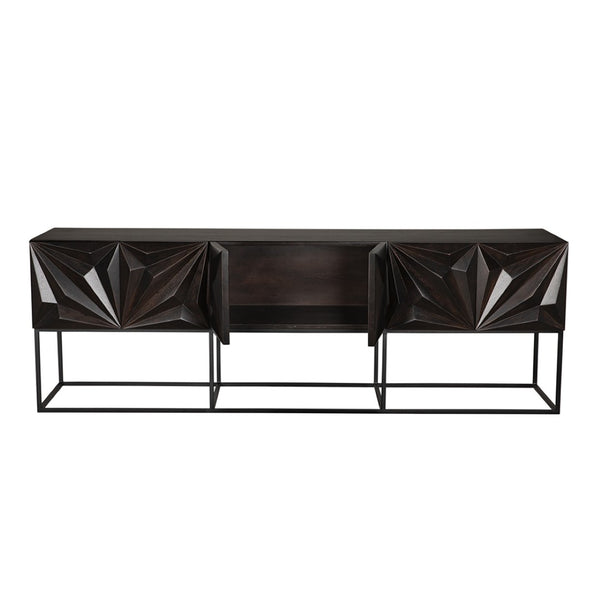 Noir Zurich Console - Striking Modern Design in Rich Ebony for Grand Spaces and Stylish Entryways Ebony Walnut | XL GCON262EB-XL