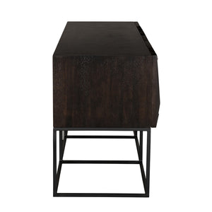 Noir Zurich Console - Striking Modern Design in Rich Ebony for Grand Spaces and Stylish Entryways Ebony Walnut | XL GCON262EB-XL