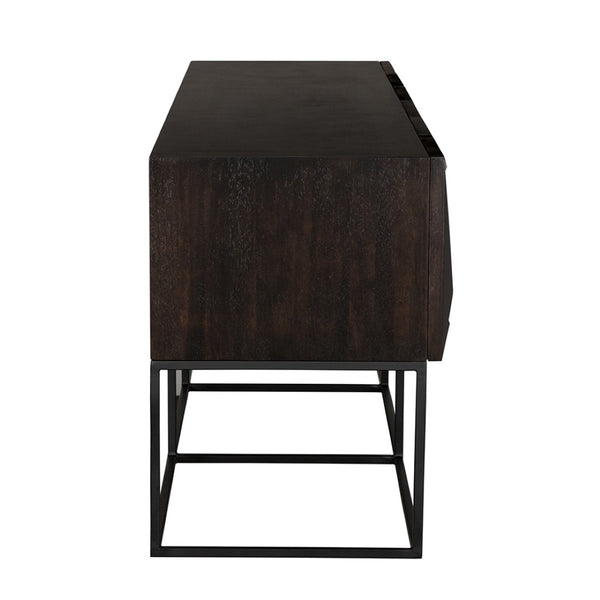Noir Zurich Console - Striking Modern Design in Rich Ebony for Grand Spaces and Stylish Entryways Ebony Walnut | XL GCON262EB-XL
