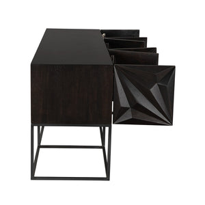 Noir Zurich Console - Striking Modern Design in Rich Ebony for Grand Spaces and Stylish Entryways Ebony Walnut | XL GCON262EB-XL