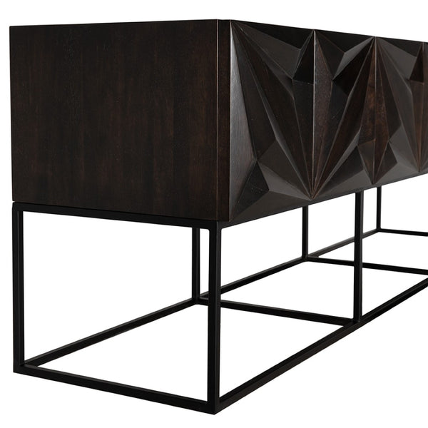 Noir Zurich Console - Striking Modern Design in Rich Ebony for Grand Spaces and Stylish Entryways Ebony Walnut | XL GCON262EB-XL