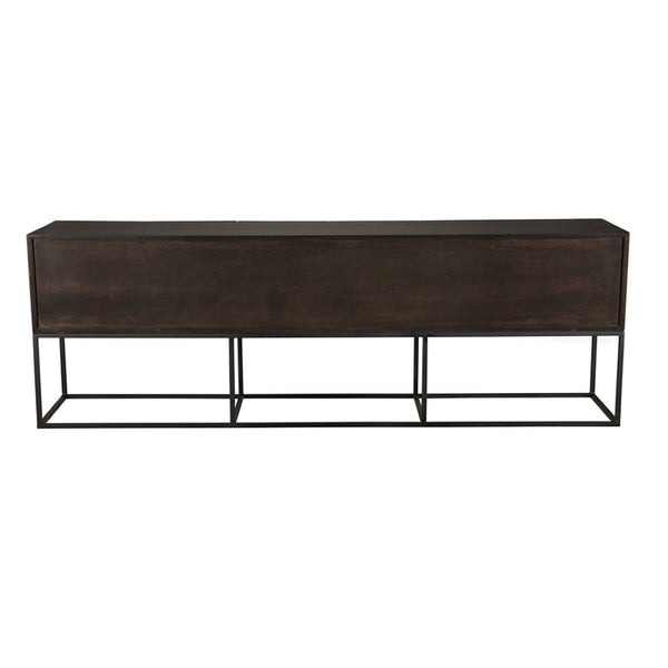 Noir Zurich Console - Striking Modern Design in Rich Ebony for Grand Spaces and Stylish Entryways Ebony Walnut | XL GCON262EB-XL