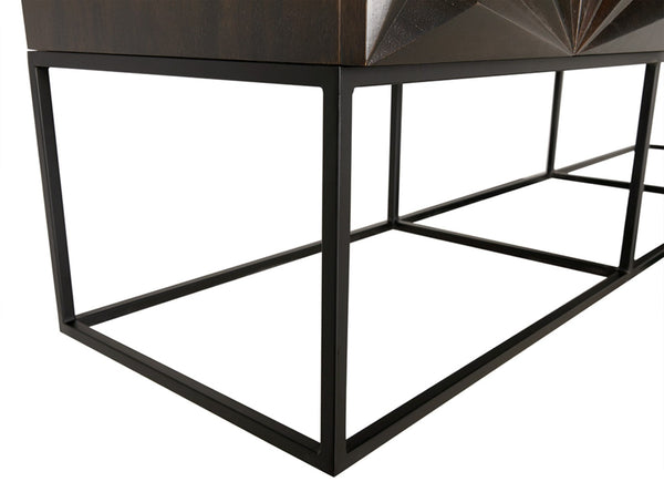 Noir Zurich Console - Striking Modern Design in Rich Ebony for Grand Spaces and Stylish Entryways Ebony Walnut | XL GCON262EB-XL