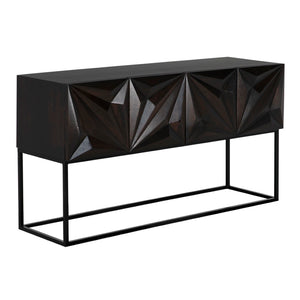 Noir Zurich Console - Striking Modern Design in Rich Ebony for Grand Spaces and Stylish Entryways Ebony Walnut GCON262EB