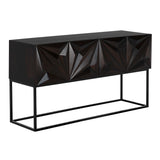 Zurich Console Ebony Walnut with Steel GCON262EB Ebony Walnut Noir