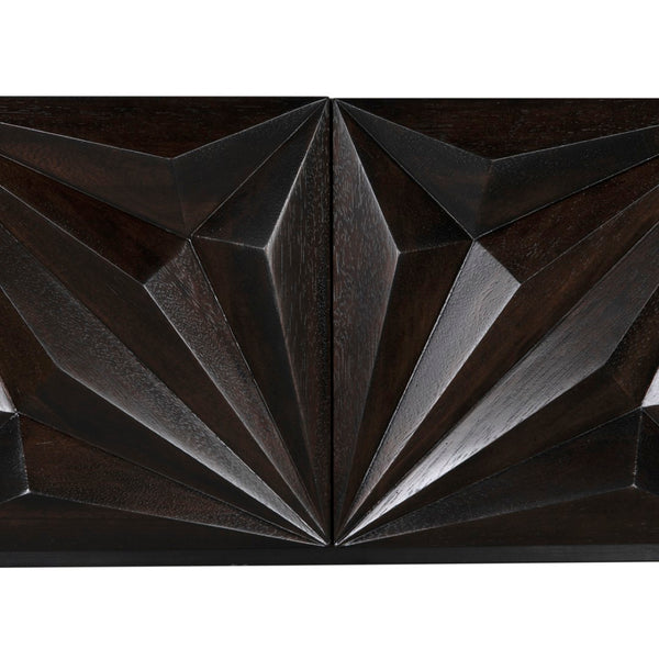 Noir Zurich Console - Striking Modern Design in Rich Ebony for Grand Spaces and Stylish Entryways Ebony Walnut GCON262EB