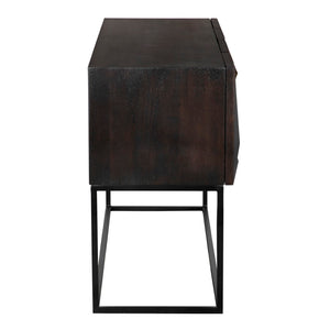 Noir Zurich Console - Striking Modern Design in Rich Ebony for Grand Spaces and Stylish Entryways Ebony Walnut GCON262EB