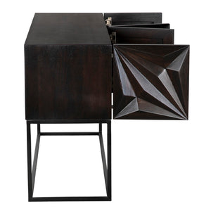 Noir Zurich Console - Striking Modern Design in Rich Ebony for Grand Spaces and Stylish Entryways Ebony Walnut GCON262EB