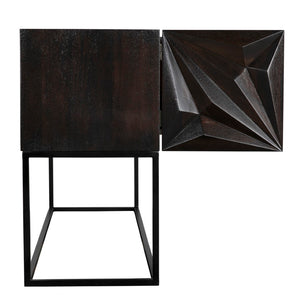 Noir Zurich Console - Striking Modern Design in Rich Ebony for Grand Spaces and Stylish Entryways Ebony Walnut GCON262EB