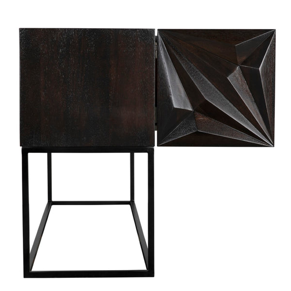 Noir Zurich Console - Striking Modern Design in Rich Ebony for Grand Spaces and Stylish Entryways Ebony Walnut GCON262EB