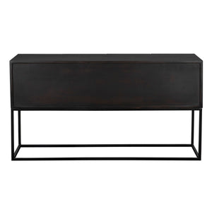 Noir Zurich Console - Striking Modern Design in Rich Ebony for Grand Spaces and Stylish Entryways Ebony Walnut GCON262EB