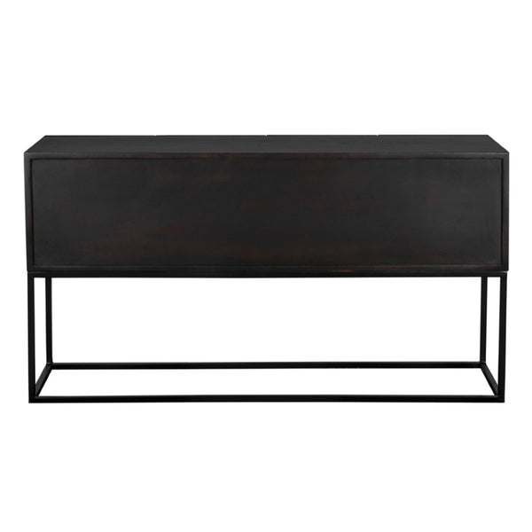 Noir Zurich Console - Striking Modern Design in Rich Ebony for Grand Spaces and Stylish Entryways Ebony Walnut GCON262EB